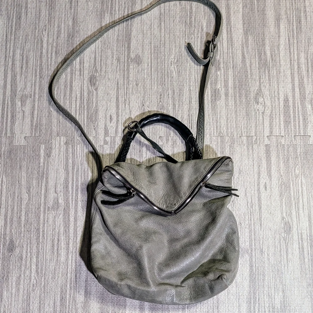 Women's Henri Lou Envelope Satchel Leather‎ Bag | Moss Green